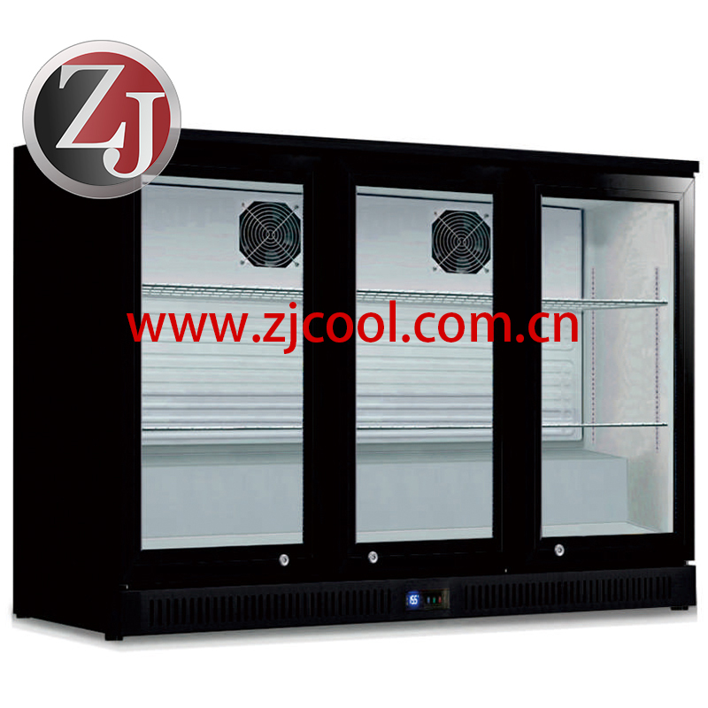 triple door back bar cooler display fridge back bar bottle counter