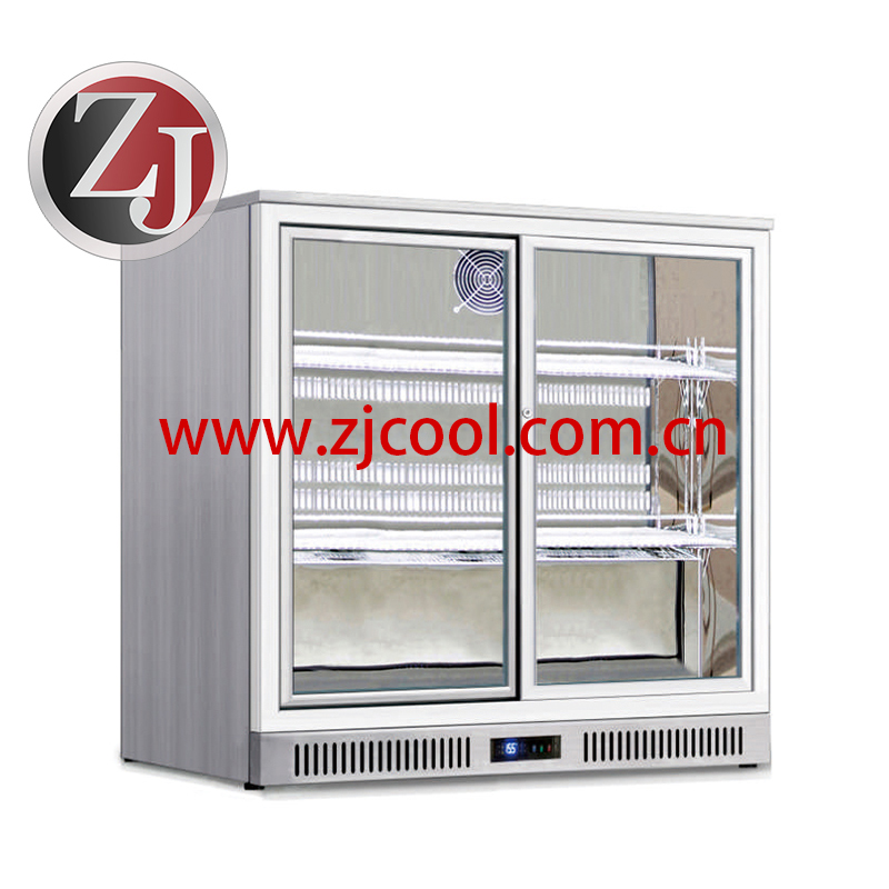 Two door stainless steel back bar cooler  
